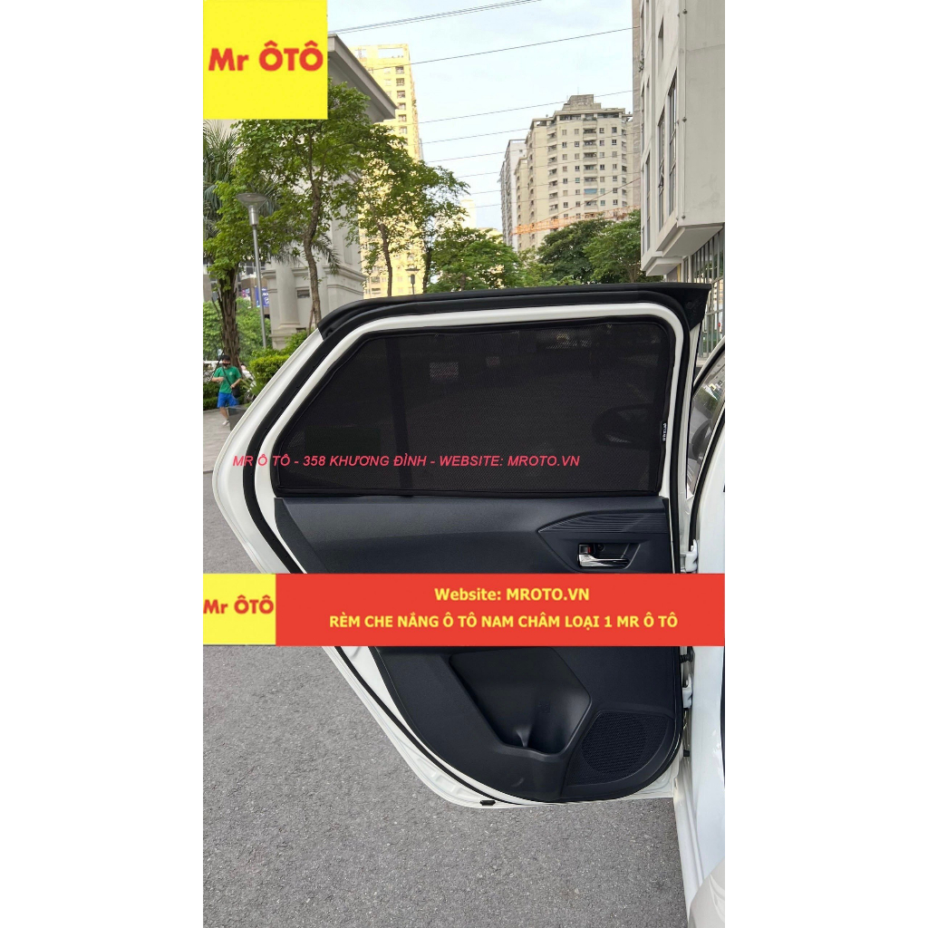 Rèm Che Nắng Xe Toyota WIGO 2023 Loại 1 Mr.OTO. Chuẩn Khít Theo Xe. Bảo Hành 2 Năm