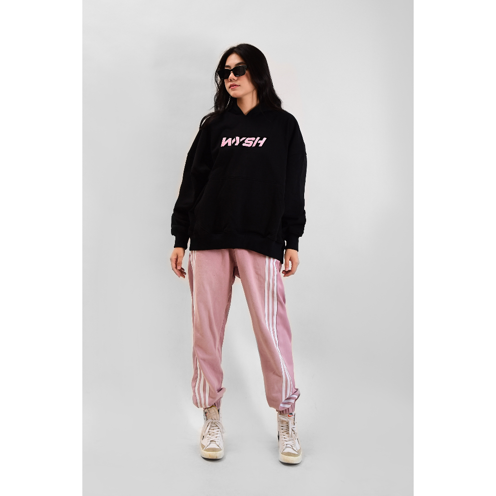 Hoodie oversize logo thêu nhung định lượng 500gsm