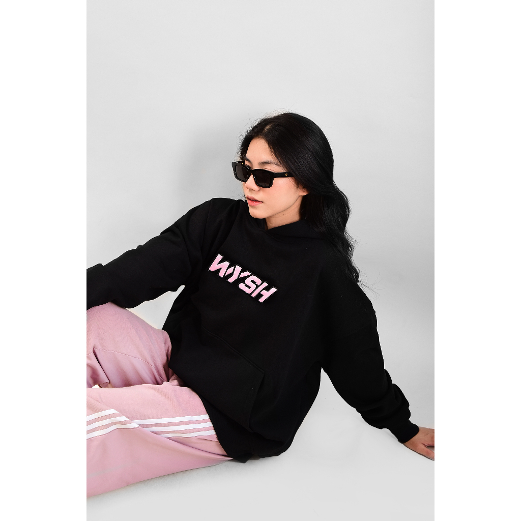 Hoodie oversize logo thêu nhung định lượng 500gsm