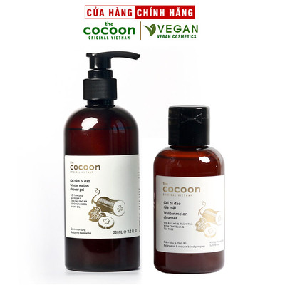 Combo Gel tắm bí đao cocoon 310ml + Gel bí đao rửa mặt cocoon 140ml