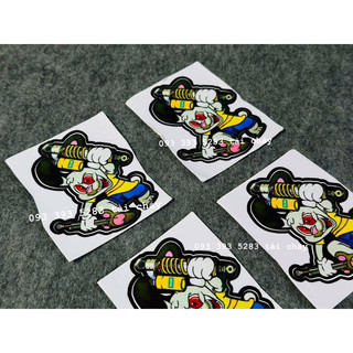 [1 MIẾNG ] TEM STICKER THỎ CẦM PHUỘC OHNLINS DÁN TRANG TRÍ XE