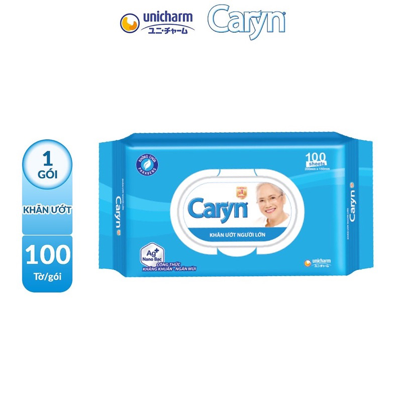COMBO 4 gói khăn ướt Caryn loại 100 tờ