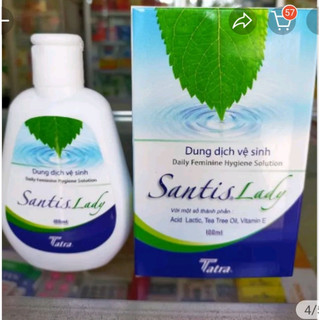 DUNG DỊCH VỆ SINH Santis Lady 100ml, giúp làm sạch, thơm mát