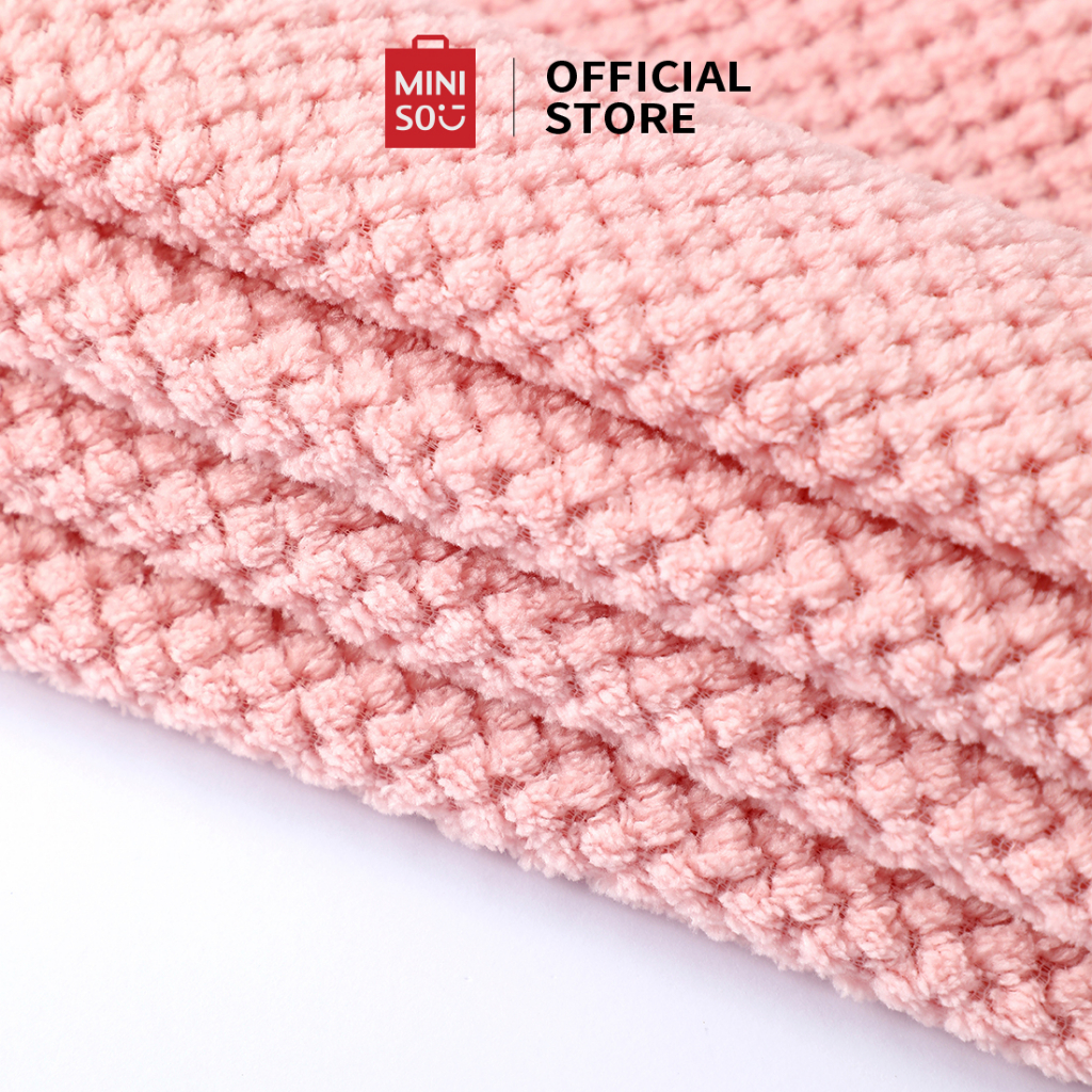 Khăn Jacquard trơn cổ điển MINISO Thấm nước dày Khăn mặt khô nhanh Khăn mặt Khăn sợi nhỏ