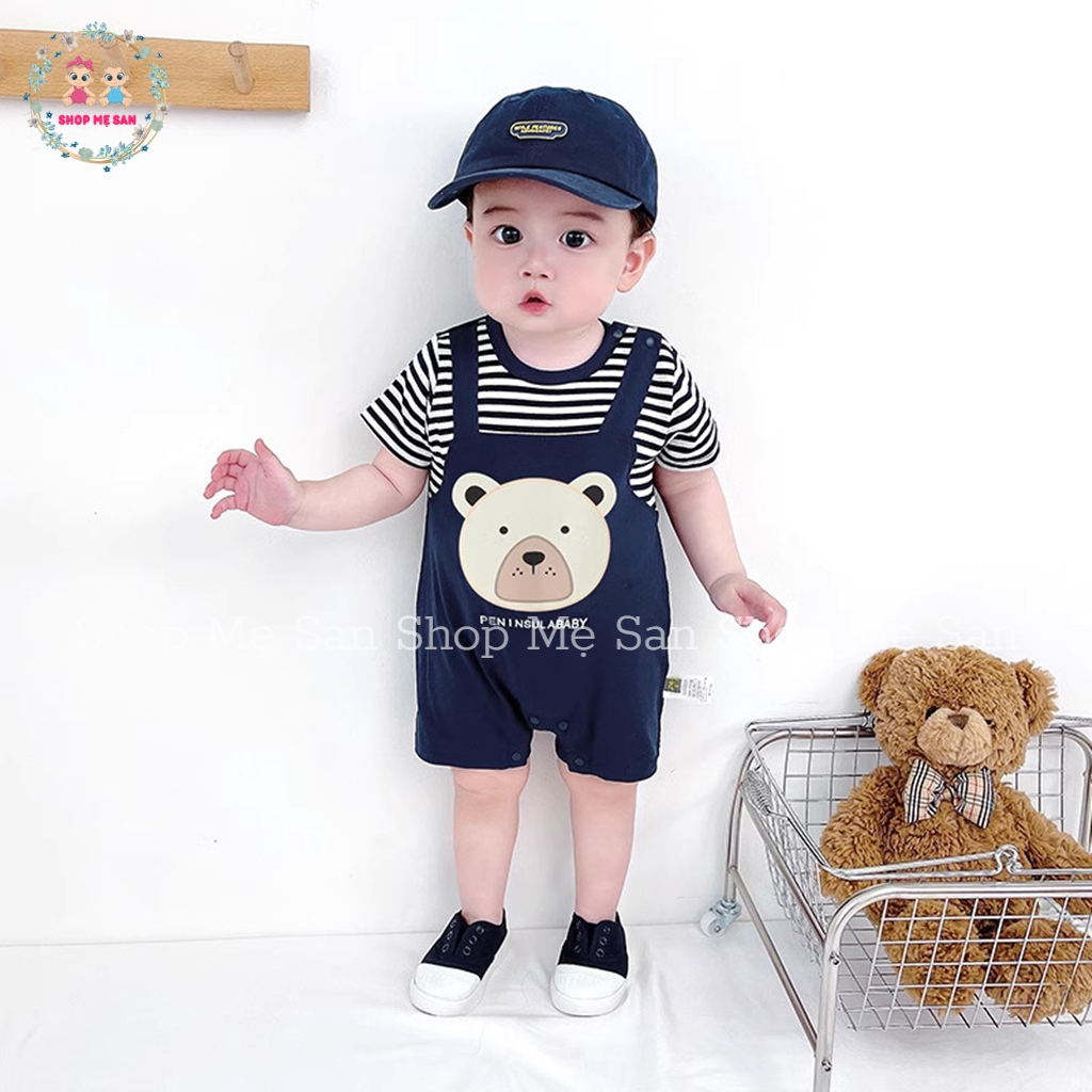 Bodysuit Cho Bé, Bodysuit Cho Bé Trai Chất Liệu Cotton Mềm Mịn Thoáng Mát Cùng Hoạ Tiết Gấu Dễ Thương