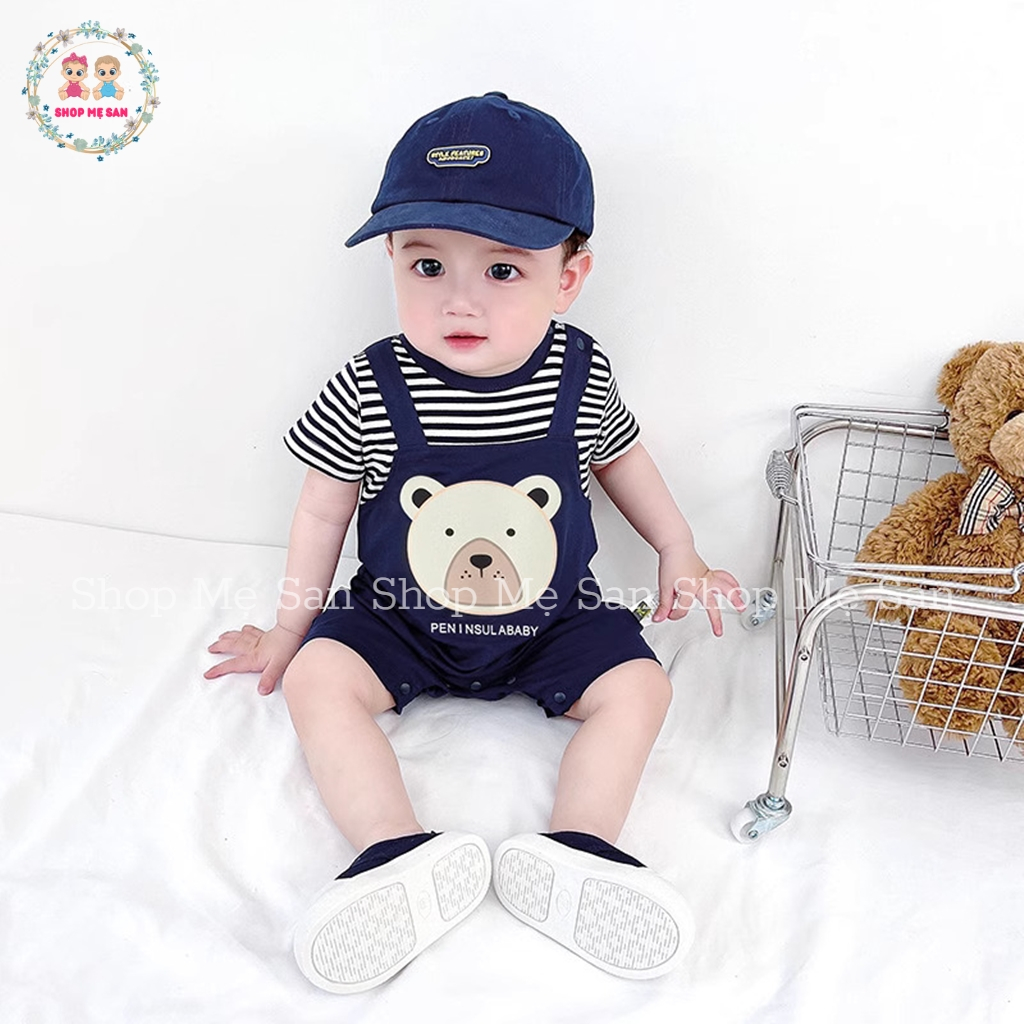 Bodysuit Cho Bé, Bodysuit Cho Bé Trai Chất Liệu Cotton Mềm Mịn Thoáng Mát Cùng Hoạ Tiết Gấu Dễ Thương