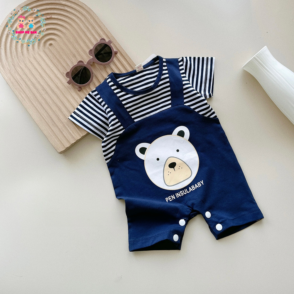 Bodysuit Cho Bé, Bodysuit Cho Bé Trai Chất Liệu Cotton Mềm Mịn Thoáng Mát Cùng Hoạ Tiết Gấu Dễ Thương