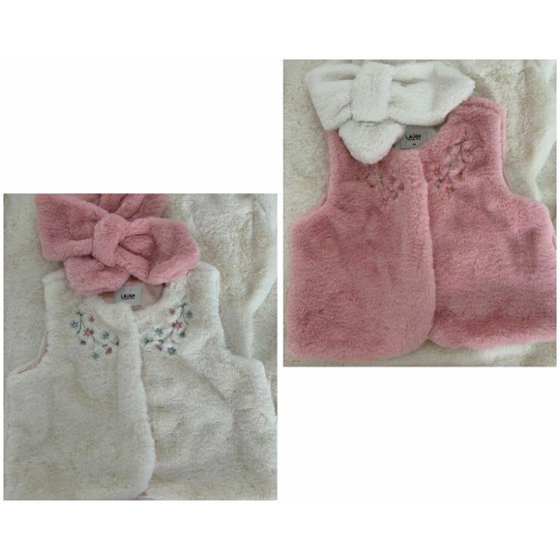 (100,120,130)form to ngang- Set gile +khăn choàng cổ Laughing child VN xuất Hàn