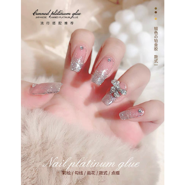 Hũ Gel vuông nhũ siêu sáng Platinum