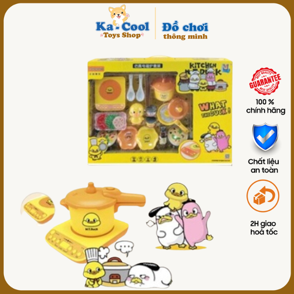 Đồ chơi bộ bếp từ vịt vàng dùng pin, có nhạc, đèn cực bắt mắt kích thích đa giác quan MLP-202 W.T.DUCK