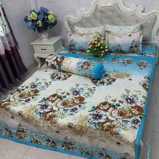 Bộ chăn ga vỏ gối 5 món cúc trắng