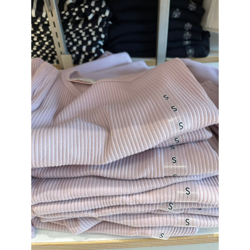 Áo thun gân croptop Uni Nhật