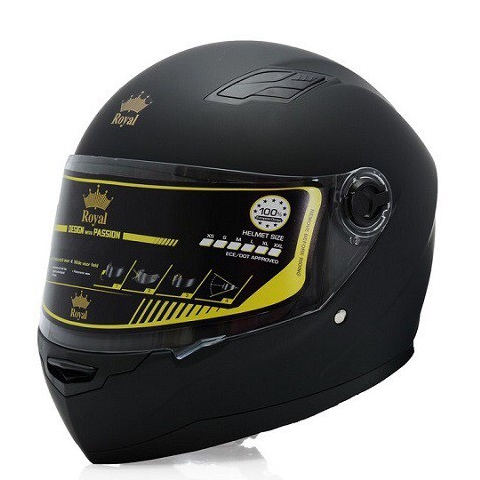 Mũ bảo hiểm Fullface cao cấp Royal M136 - Asia MT136 - Đen nhám - kính trà
