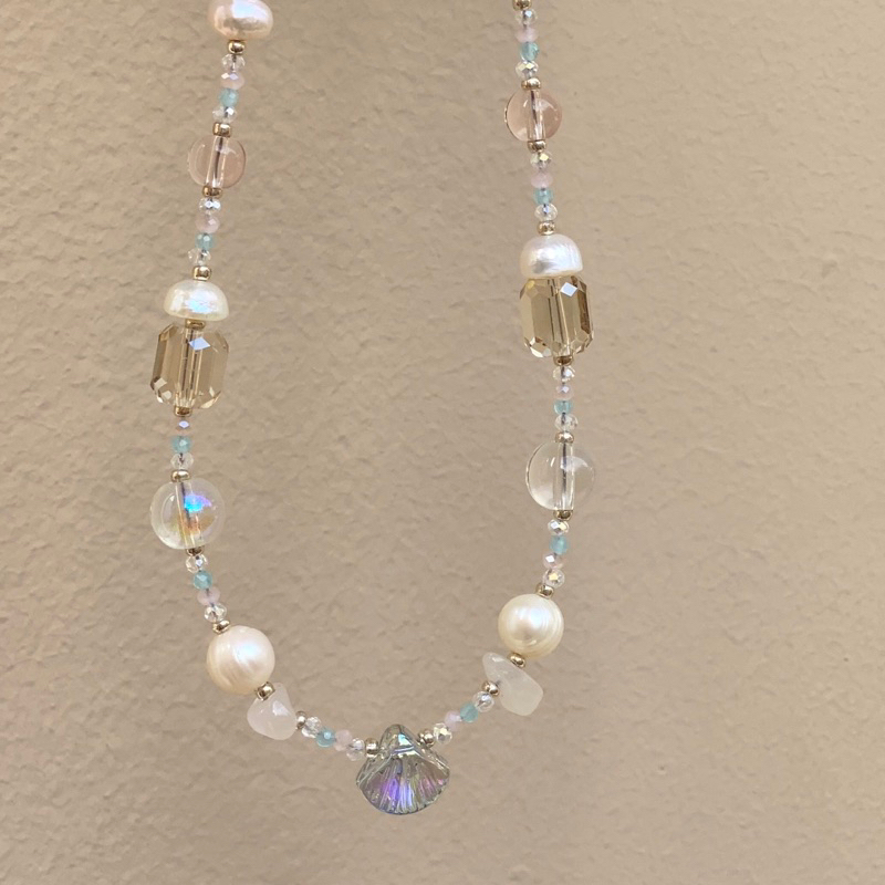 Vòng cổ xâu hạt PONY lấp lánh pha lê mini  - VUONQUOA