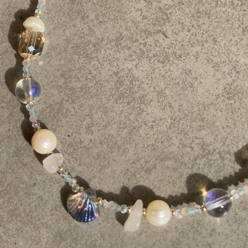 Vòng cổ xâu hạt PONY lấp lánh pha lê mini  - VUONQUOA