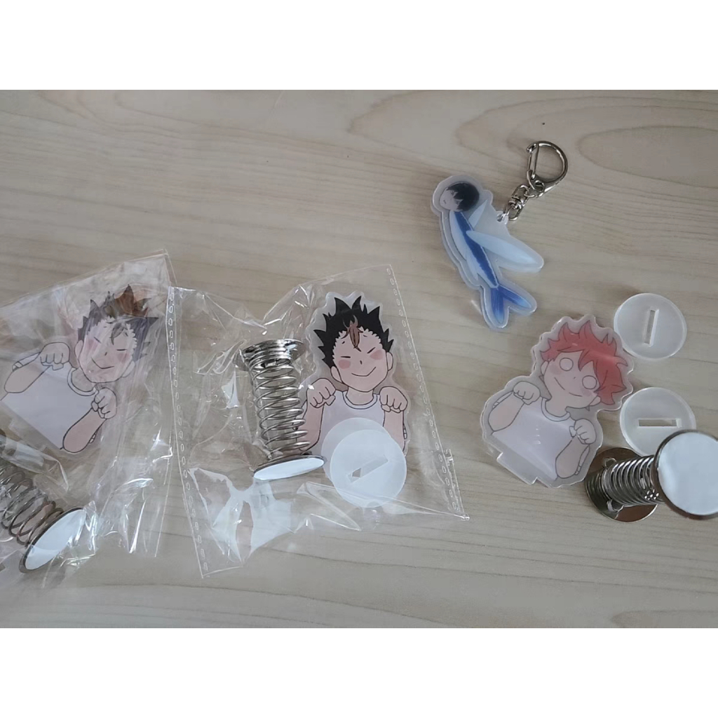 Standee lò xo lắc lư ANIME HAIKYUU Mô hình nhân vật Shoyo VUA BÓNG CHUYỀN gắn xe, trang trí để bàn vui nhộn Chibi cute,