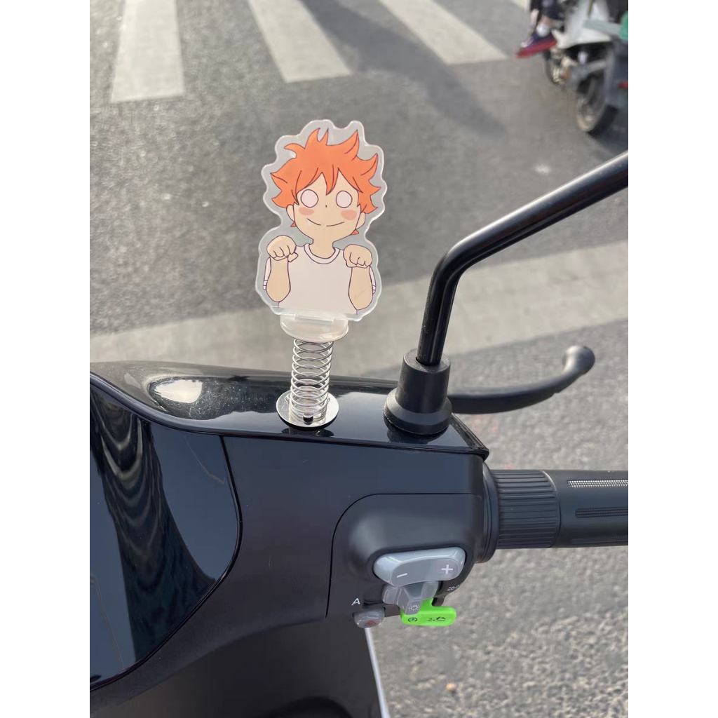 Standee lò xo lắc lư ANIME HAIKYUU Mô hình nhân vật Shoyo VUA BÓNG CHUYỀN gắn xe, trang trí để bàn vui nhộn Chibi cute,