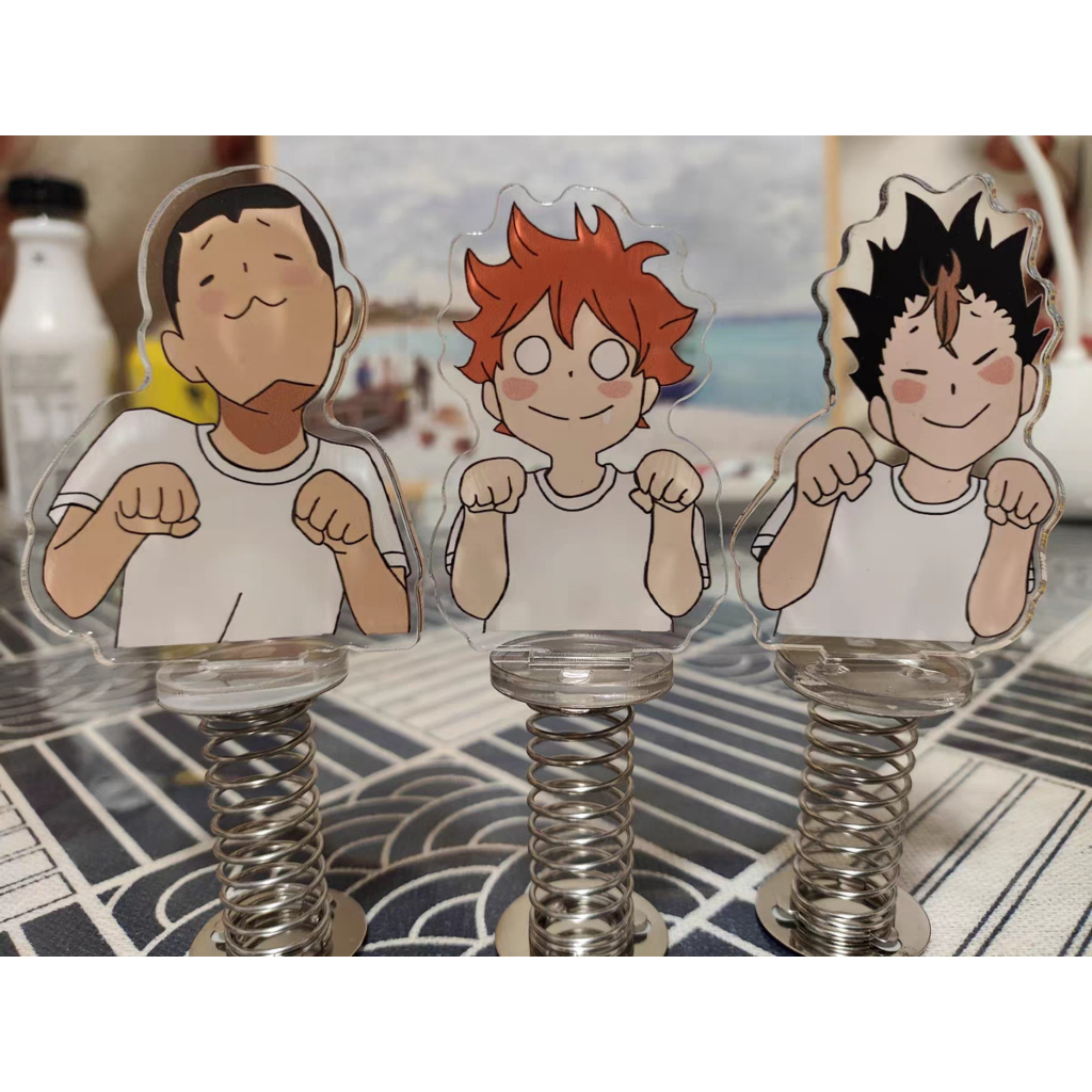 Standee lò xo lắc lư ANIME HAIKYUU Mô hình nhân vật Shoyo VUA BÓNG CHUYỀN gắn xe, trang trí để bàn vui nhộn Chibi cute,