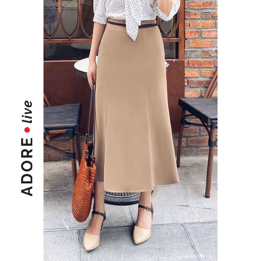 Chân váy Midi skirts casual style tuytsy roe gấu  323SK2030 ADORE DRESS