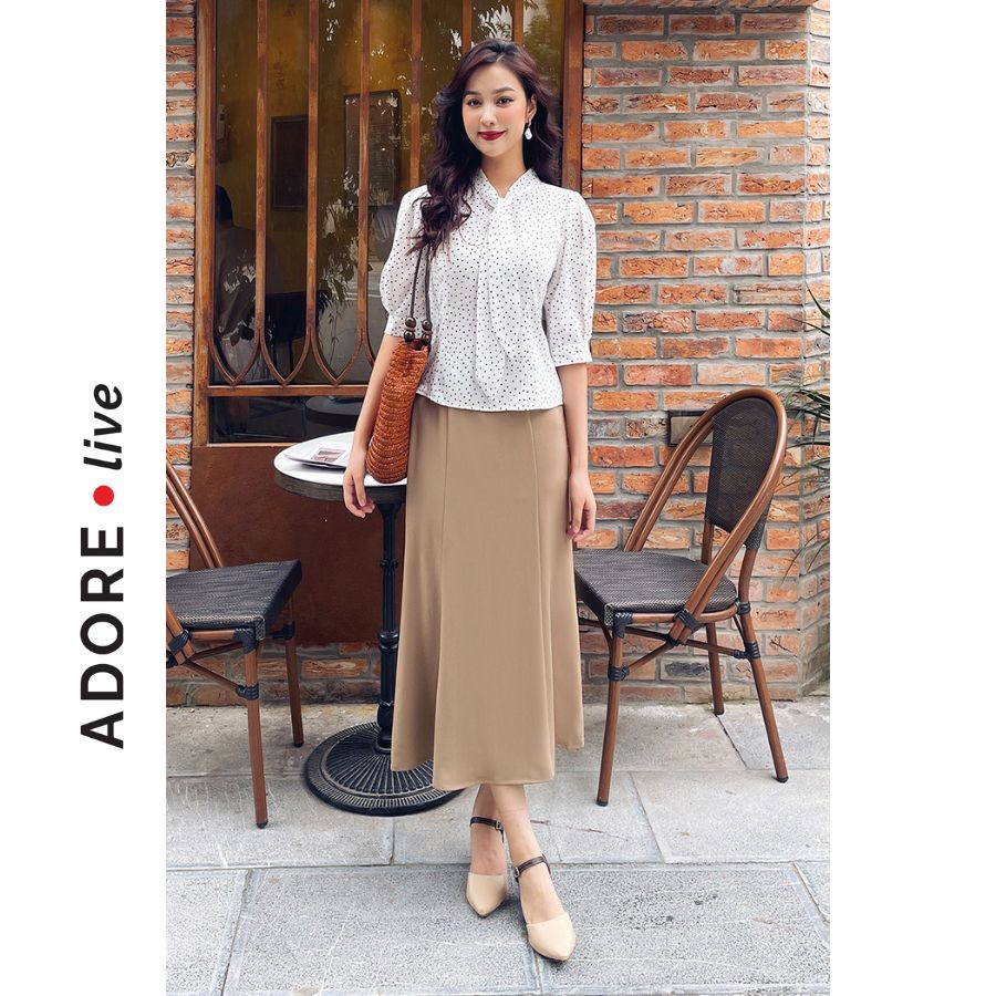 Chân váy Midi skirts casual style tuytsy roe gấu  323SK2030 ADORE DRESS