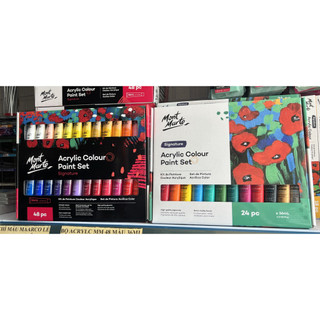 [Thanh lý 2 bo] Bộ màu vẽ acrylic 48 màu, 36ml/tuýp, Mont Marte/Set of Acrylic Mont Marte 24 colors 36m/tube