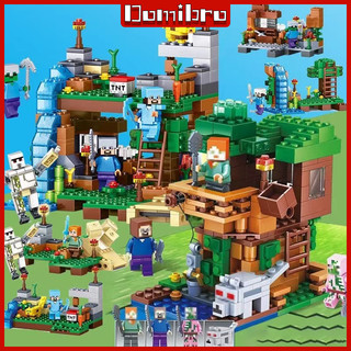 Minecraft Block Đồ chơi giáo dục Jungle Tree House Mô hình 3D Đồ chơi lắp ráp