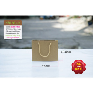 Hàng mẫu 1 cái -Túi kraft ngang mini - Túi số 18