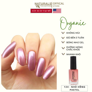 Sơn móng tay hữu cơ màu Hồng Nhạt Nhũ USA NATURALS COLLECTION sử dụng được cho mẹ bầu và trẻ em - 7.5ml - 763