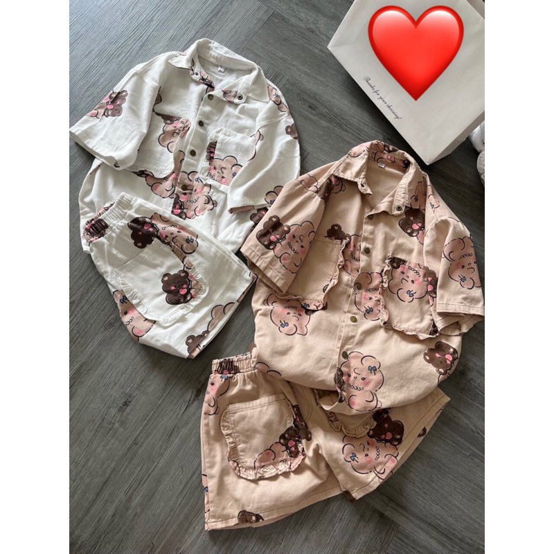 ( SẴN HCM ) SET JEAN TÚI BÈO GẤU KUTE