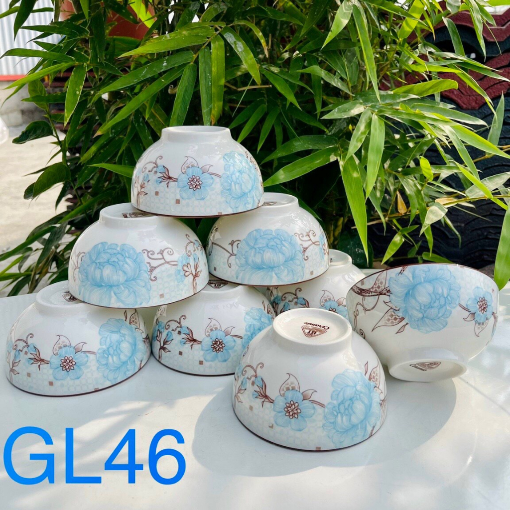 Siêu rẻ Combo 10 cái Chén sứ ăn cơm đường kính 11,4 cm  - 15 mẫu chất lượng đủ màu sắc