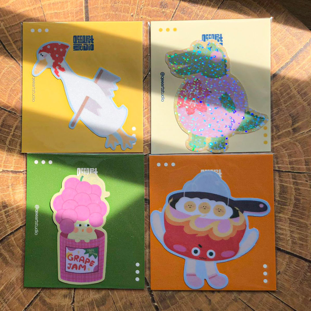 STICKER DIE CUT NHIỀU MẪU KHÁNG NƯỚC dễ thương, nhãn dán cute decor, bullet jounal |Hàng độc quyền Qee Art Studio|