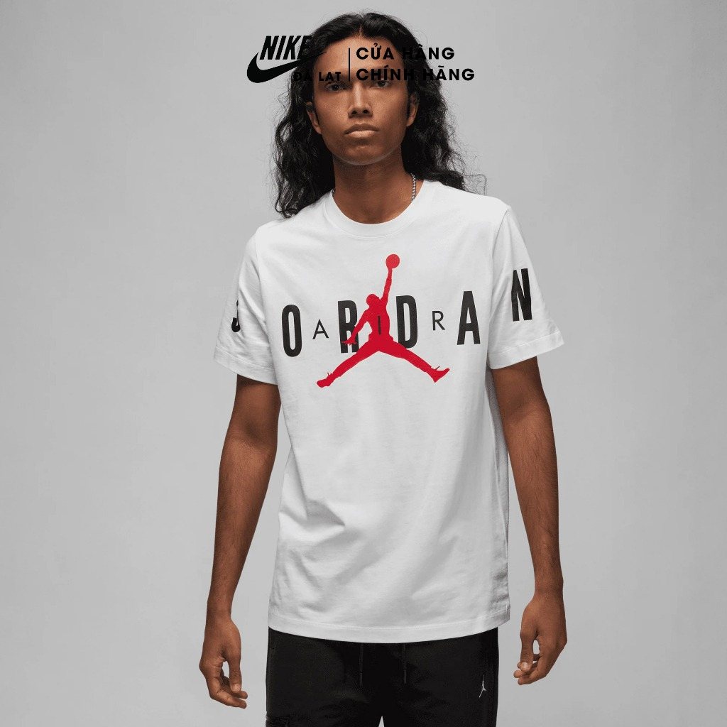 Áo phông thời trang Air Jordan Tee DV1445-100 White Áo thun tay ngắn cotton thoáng mát