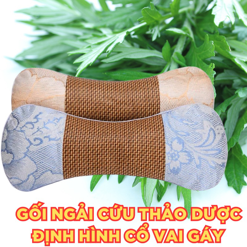 Gối ngải cứu điều hoà chống đau cổ vai gáy
