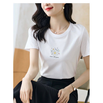 Áo phông nữ dáng vừa NA01 in hình chất thun cotton Loza G0012