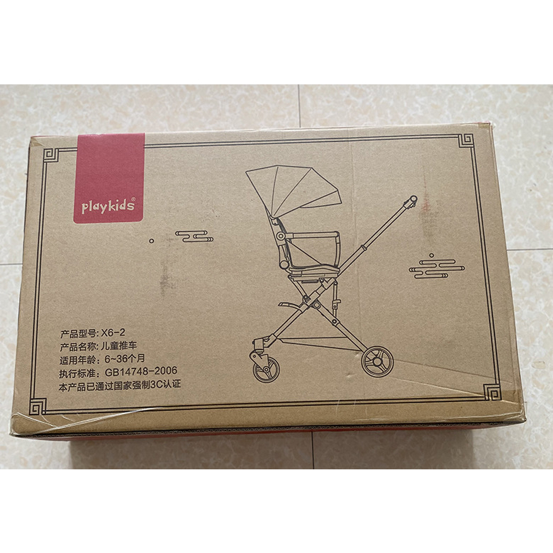 Xe đẩy 2 chiều 3 tư thế gấp gọn cao cấp Playkids X6-3 cho bé từ sơ sinh