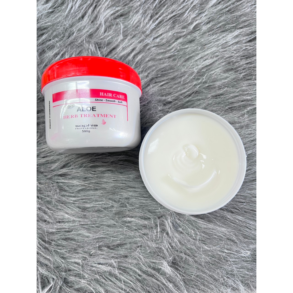 Kem ủ tóc thảo dược Sophia Platinum Aloe Herb Treatment New Hàn Quốc 500ml