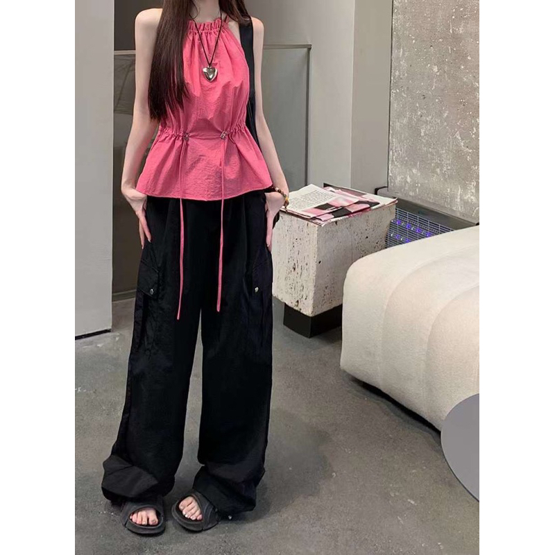 Áo Yếm phối dây rút eo màu vintager hàng chuẩn QC loại 1 siêu xinh ảnh thật - sẵn