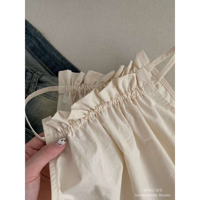 Áo Yếm phối dây rút eo màu vintager hàng chuẩn QC loại 1 siêu xinh ảnh thật - sẵn