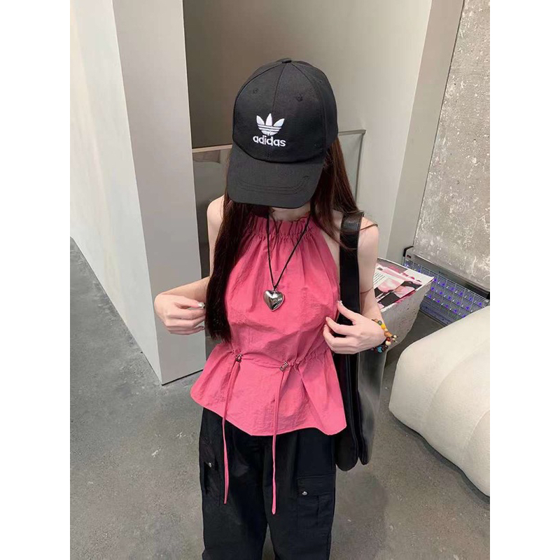 Áo Yếm phối dây rút eo màu vintager hàng chuẩn QC loại 1 siêu xinh ảnh thật - sẵn