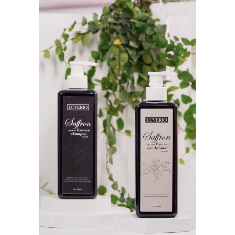 combo dầu gội xả saffron luverio