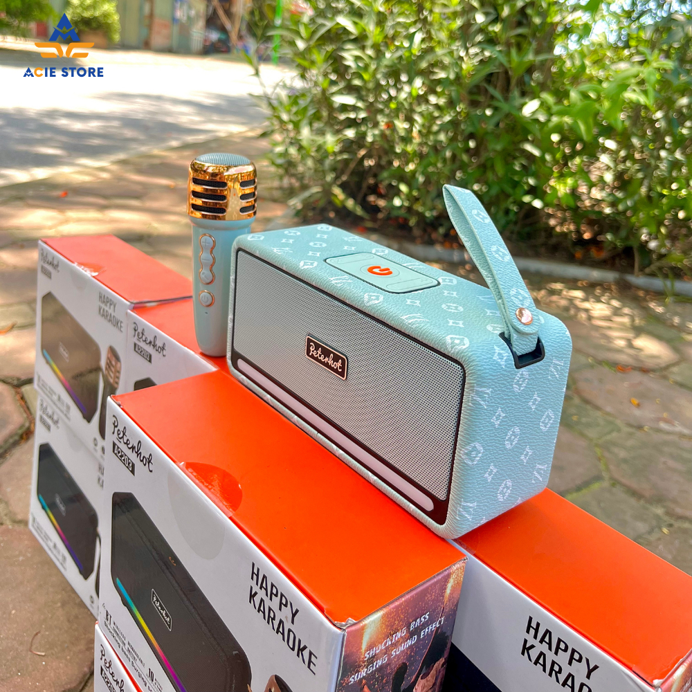 Loa Bluetooth Mini Chính Hãng ACIE STORE Có Đèn Led Tặng Mic Không Dây