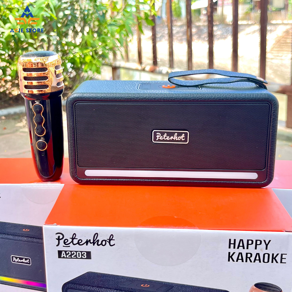 Loa Bluetooth Mini Chính Hãng ACIE STORE Có Đèn Led Tặng Mic Không Dây