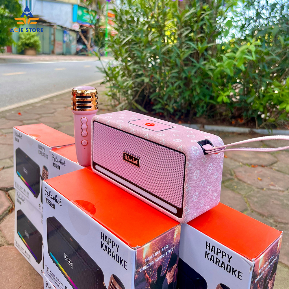 Loa Bluetooth Mini Chính Hãng ACIE STORE Có Đèn Led Tặng Mic Không Dây