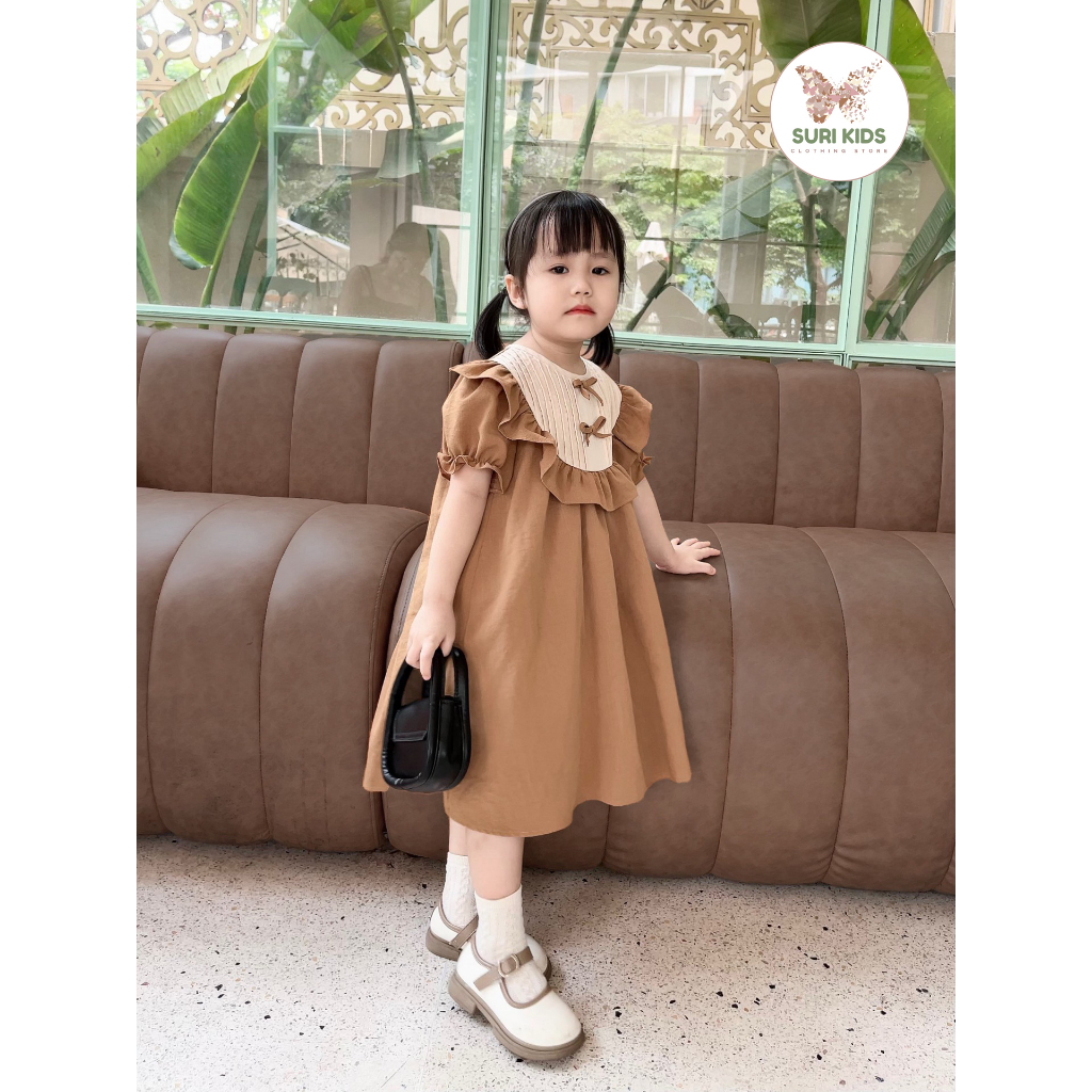 Váy bé gái SURIKIDS - V17, váy xinh bé gái, váy Hàn Quốc cho bé từ 9Kg đến 28 kg