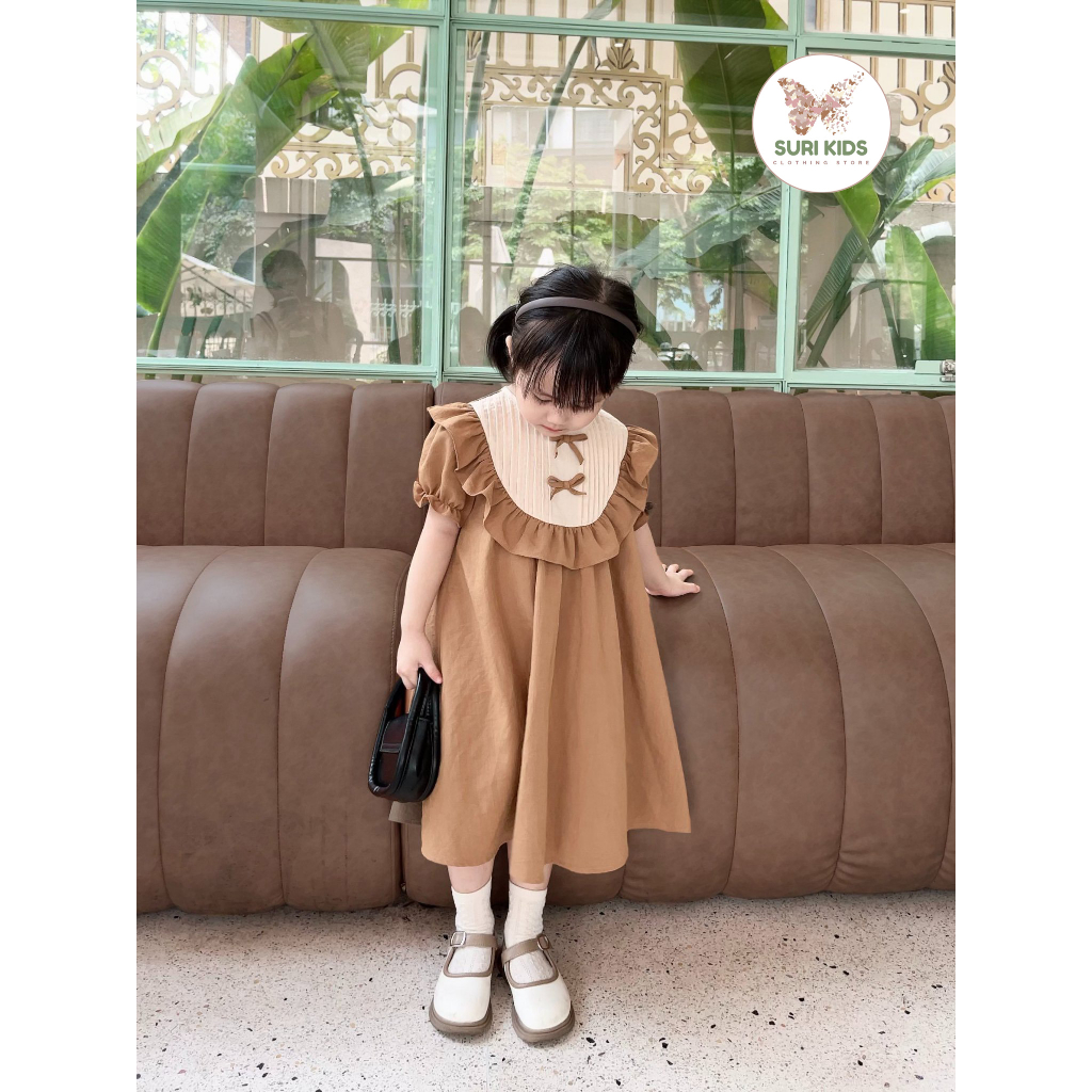 Váy bé gái SURIKIDS - V17, váy xinh bé gái, váy Hàn Quốc cho bé từ 9Kg đến 28 kg