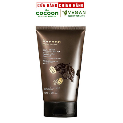 Tẩy da chết mặt Cà phê Đắk Lắk làm sạch da mặt cocoon 150ml (Dak Lak coffee face polish ) thuần chay
