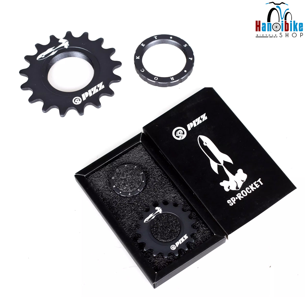 Nhông líp 1 tầng PIZZ kèm khoá líp sử dụng cho xe đạp Fixed Gear