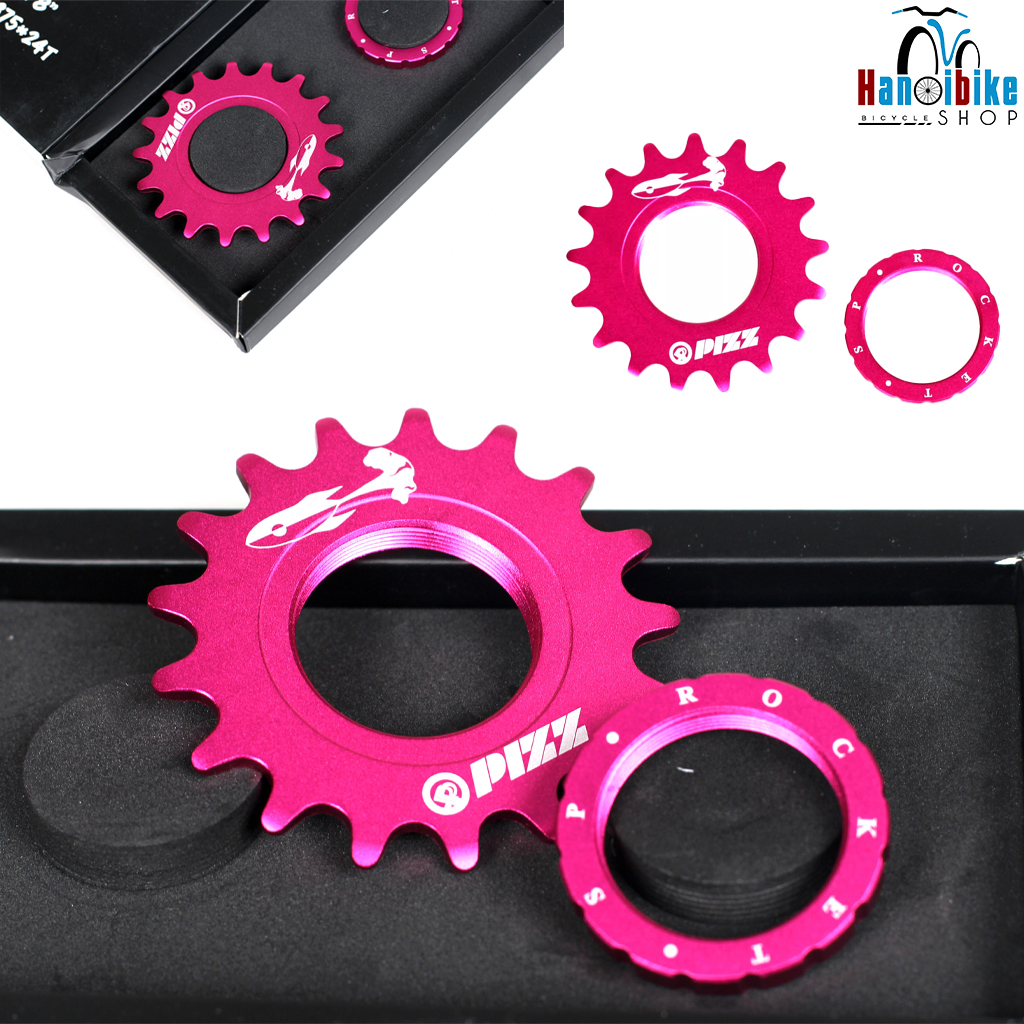 Nhông líp 1 tầng PIZZ kèm khoá líp sử dụng cho xe đạp Fixed Gear