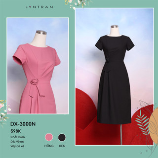 Váy xòe LYN TRAN DX-3000N đính hoa eo Chất Biên Mềm Mịn Trơn Sóng