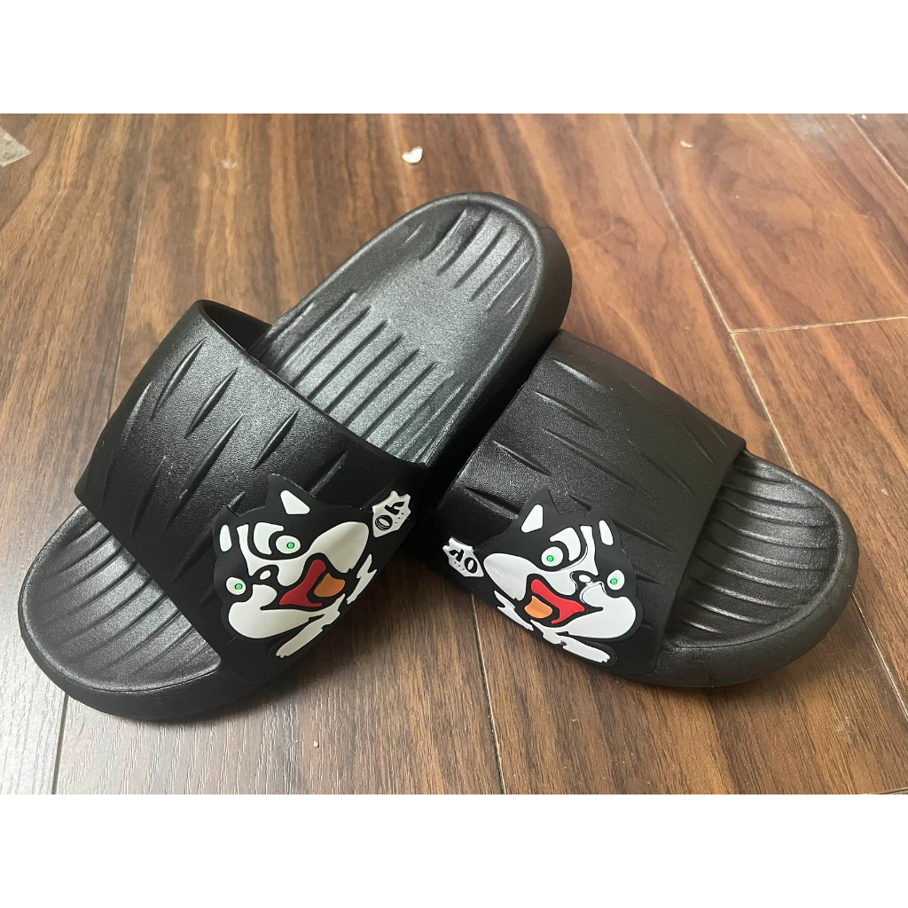 Dép bánh mì đế dày hoạ tiết cún chống trượt siêu hot 2023